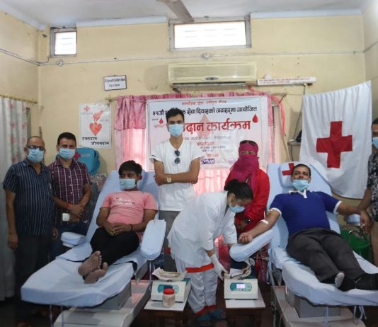 सामाजिक सेवा दिवसमा रक्तदान, ३५ पिन्ट संकलन