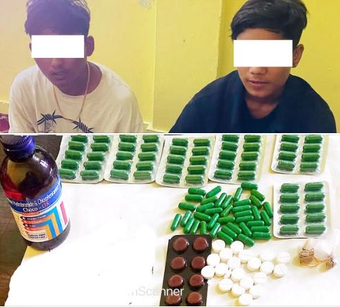 लागू औषध सहित दुई जना पक्राउ